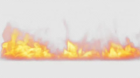 Close-up of the blazing fire scene in real and realistic colors Isolated Stock Footage 241702677