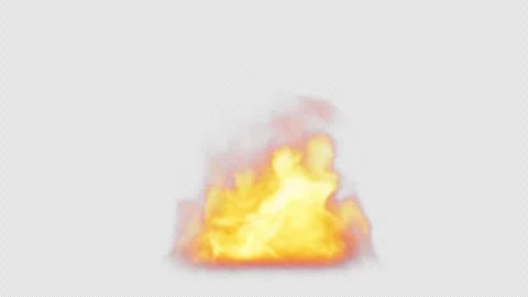 Close-up of the blazing fire scene in real and realistic colors Isolated Stock Footage 241702741