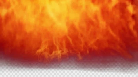 Close-up of the blazing fire scene in real and realistic colors Isolated Stock Footage 241702986