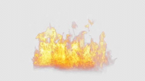 Close-up of the blazing fire scene in real and realistic colors Isolated Stock Footage 241703075