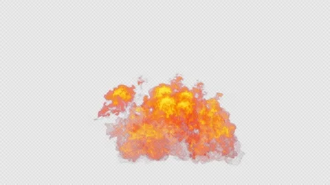 Close-up of the blazing fire scene in real and realistic colors Isolated Stock Footage 241703181