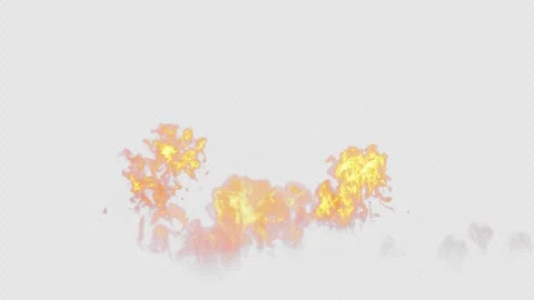 Close-up of the blazing fire scene in real and realistic colors Isolated Stock Footage 241703591