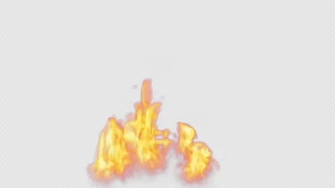Close-up of the blazing fire scene in real and realistic colors Isolated Stock Footage 241704011