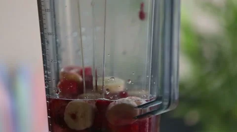 Close-up of blending fruits Stock Footage 59541697
