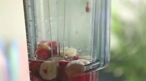 Close-up of blending fruits Stock Footage 59541699