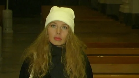 Close-up of a Blonde gir Vídeo Stock 122452118