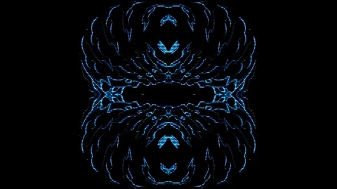 Close up of a blue and black background with a pattern, symmetric abstract 库存影片 295991637