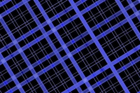 Close-up of a blue and black grid pattern with lines Stockillustratie