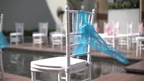 Close-up of Blue and Pink Balloon Garlands for Baby Gender Reveal Celebration Stock Footage 341009040