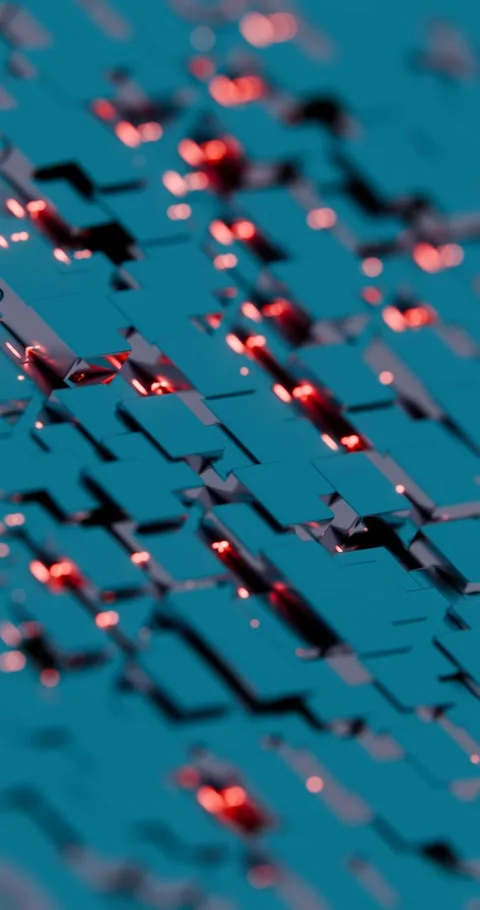 A close up of a blue background with red and black squares Stock Footage 309924400