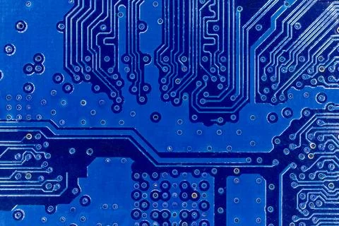 Close up of blue electronics circuit board Stock Photos