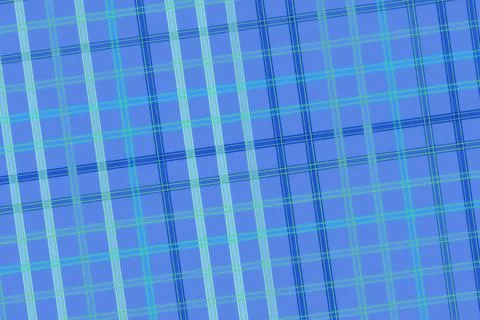 Close-up of blue fabric with checkered pattern and stitching Stock Illustration