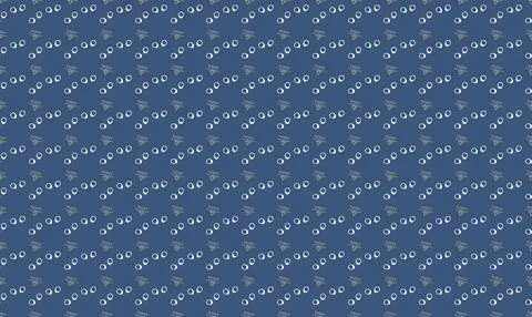 Close-up of blue fabric with small white polka dots pattern Stock Illustration