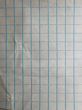 Close up of blue grid pattern on squared graph paper Stock Photos