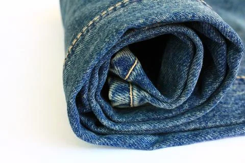 Close - up of the blue jeans Stock Photos