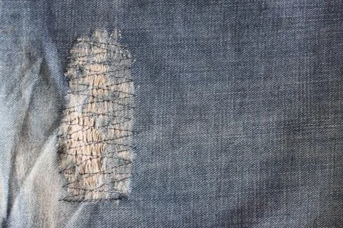 Close - up of the blue jeans Stock Photos
