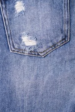 Close up of  blue jeans pocket. Blue jeans texture. fashion design Foto stock