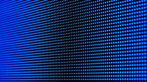 Close up of Blue LED Light Panel Displaying Vivid Pixels 스톡 사진
