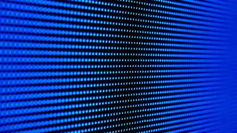 Close up of Blue LED Light Panel Displaying Vivid Pixels Stock Photos