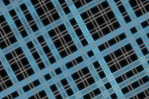 Close-up of blue metal grid with square openings Stock Photos