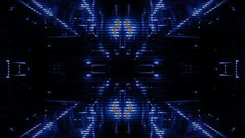 Close up of a blue pattern with a black background. Video stock 298638090