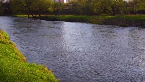 Close-up of the blue river Video stock 151434365