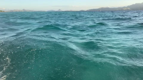 Close up of a blue sea wave Stock Footage 276160587