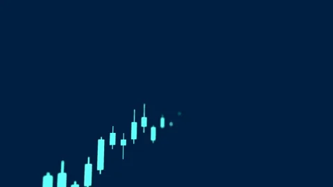 Close up blue, slightly blurred stock market chart, market data. Stock Footage 320296800