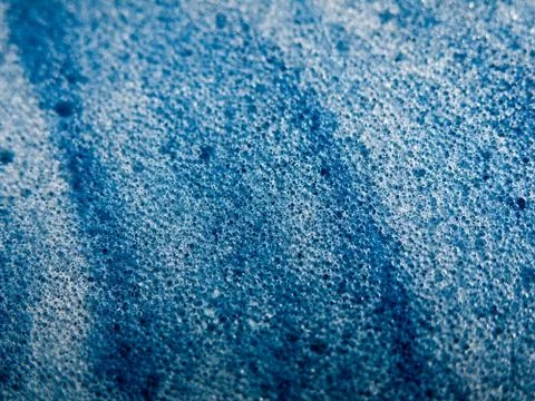 Close up of blue sponge texture bathroom comfort clean Stock Photos