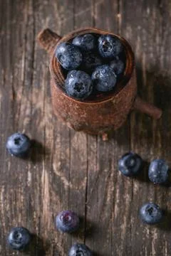 Close up of blueberries Stock Photos