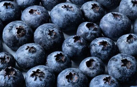 A close up of blueberries. Foto stock