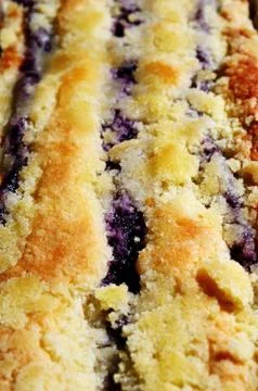 Close-up of blueberry pie surface Stock Photos