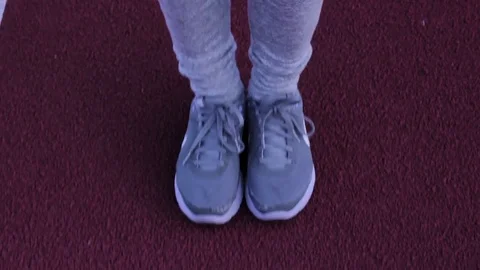 Close up of blurred woman's shoes 스톡 동영상 78758217