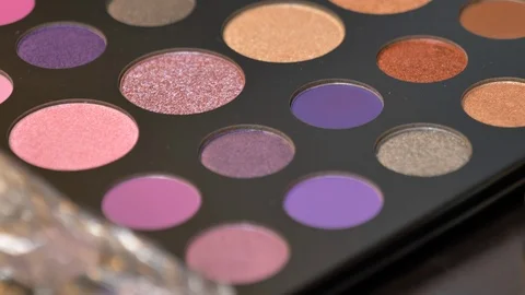 Close up blush makeup colors 스톡 동영상 114369087