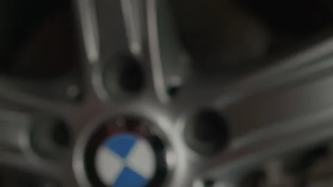 Close-up of a BMW Wheel Stock Footage 132687328