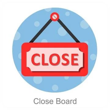 Close Board Stock Illustration