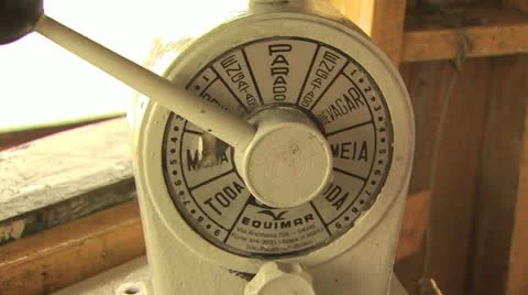 Close Up of Boat Gear Shift Video stock 19043515