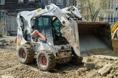 Close up of a bobcat or skid loader Stock Photos