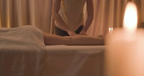 Close up of body massage Stock Footage 122687033