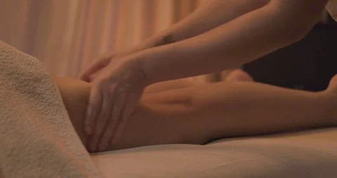Close up of body massage Stock Footage 122687079