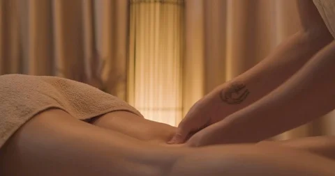 Close up of body massage Stock Footage 122687319