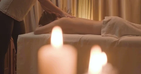 Close up of body massage Stock Footage 122687836