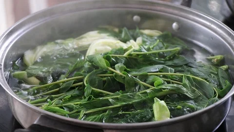 Close up boiled vegetables in the kitchen. 스톡 동영상 97006620