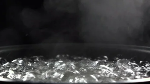 Close up of Boiling water bubble Stock Footage 73063689