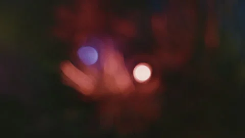 Close-up bokeh of Christmas tree decorations. Video stock 260869754