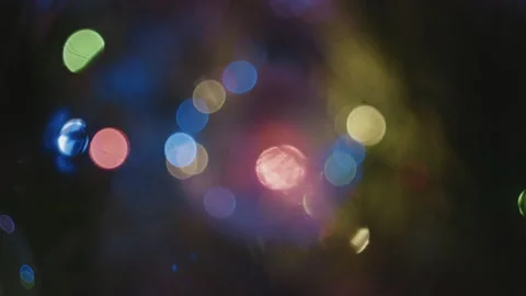 Close-up bokeh of Christmas tree decorations. Video stock 260869760