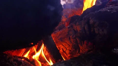Close Up Of Bonfire Fire. 스톡 동영상 297254908