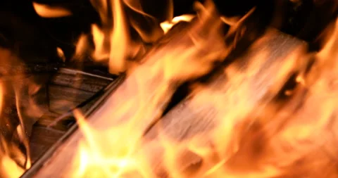 Close up bonfire flames of camping fire Stock Footage 108822470