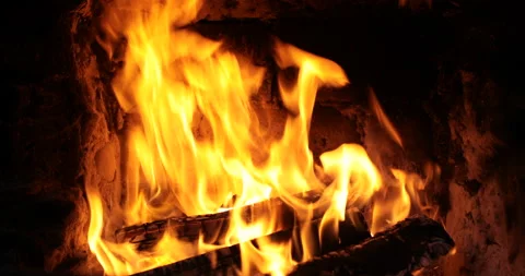 Close up bonfire flames of camping fire Stock Footage 108824771