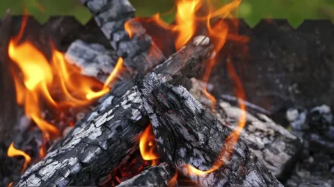 Close up of bonfire Stock Footage 135108602